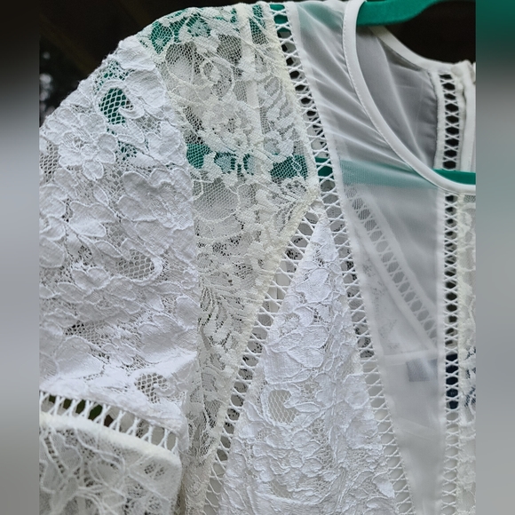 French Connection Chante Lace Minidress size 10 bridal shower bachelorette - Picture 3 of 14